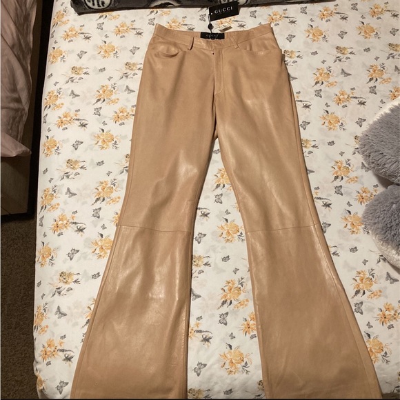Gucci Pants - NWT Tom Ford X Gucci Leather High Rise Pants